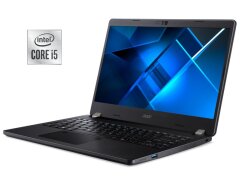 Ультрабук Acer TravelMate P214 / 14" (1920x1080) IPS / Intel Core i5-10210U (4 (8) ядер по 1.6 - 4.2 GHz) / 8 GB DDR4 / 256 GB SSD / Intel UHD Graphics / WebCam / Win 10 + мышь Maxxter Mr-420 Wireless Black
