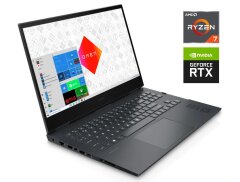 Игровой ноутбук HP Omen 16-c0037nf / 16.1" (1920x1080) IPS / AMD Ryzen 7 5800H (8 (16) ядер по 3.2 - 4.4&nbsp;GHz) / 32 GB DDR4 / 1000 GB SSD NVMe / nVidia GeForce RTX 3070, 8 GB GDDR6, 256-bit / WebCam