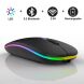 Новая беспроводная мышь / Wi-Fi 2.4 GHz + Bluetooth 5.2 / RGB подсветка / USB-заряд / черная купить