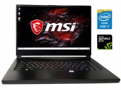 Игровой ноутбук MSI GS65 8RF Stealth Thin / 15.6" (1920x1080) IPS / Intel Core i7-8750H (6 (12) ядра по 2.2 - 4.1 GHz) / 32 GB DDR4 / 512 GB SSD / nVidia GeForce GTX 1070 Max-Q, 8 GB GDDR5, 256-bit / WebCam / Win10 Home