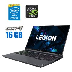 Ігровий ноутбук Lenovo Legion 5 Pro 16ITH6H / 16" (2560x1600) IPS / Intel Core i7-11800H (8 (16) ядер по 2.3 - 4.6 GHz) / 16 GB DDR4 / 1000 GB SSD M.2 / nVidia GeForce RTX 3060, 6 GB GDDR6, 192-bit / WebCam 