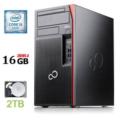 Комп'ютер Fujitsu Esprimo P757/E90+ Tower / Intel Core i5-6500 (4 ядра по 3.2 - 3.6 GHz) / 16 GB DDR4 / 2000 GB HDD / Intel HD Graphics 530 / 280W / DisplayPort / DVI