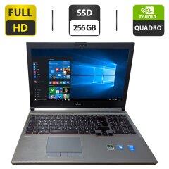 Мобільна робоча станція Б-клас Fujitsu Celsius H730 / 15.6" (1920x1080) TN / Intel Core i7-4810MQ (4 (8) ядра по 2.8 - 3.8 GHz) / 24 GB DDR3 / 256 GB SSD / nVidia Quadro K510M, 1 GB GDDR5, 64-bit / WebCam / DVD-ROM