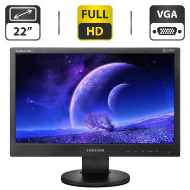 Монитор Samsung SyncMaster 2243SN / 22" (1920x1080) TN / VGA + Кабели в комплекте Монитор Samsung SyncMaster 2243SN / 22" (1920x1080) TN / VGA + Кабели в комплекте