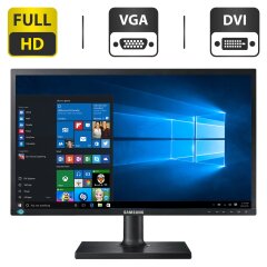 Монитор Samsung SyncMaster S24E650XW / 24" (1920x1200) PLS / VGA, DVI, DisplayPort / VESA 100x100 + Кабели (VGA, DVI, DisplayPort на выбор) и питания в комплекте