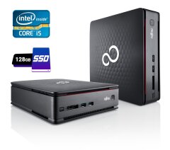 Неттоп Fujitsu Esprimo Q910 USFF / Intel Core i5-3470T (2 (4) ядра по 2.9 - 3.6 GHz) / 4 GB DDR3 / 128 GB SSD / Intel HD Graphics 2500 / DVI / DisplayPort
