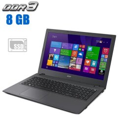 Ноутбук Acer Aspire E5-573 / 15.6" (1366x768) TN / Intel Core i3-4005U (2 (4) ядра по 1.7 GHz) / 8 GB DDR3 / 120 GB SSD /  Intel HD Graphics 4400 / WebCam