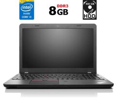 Ноутбук Lenovo ThinkPad E550 / 15.6" (1366x768) TN / Intel Core i3-4005U (2 (4) ядра по 1.7 GHz) / 8 GB DDR3 / 500 GB HDD / Intel HD Graphics 4400 / WebCam / Fingerprint / HDMI