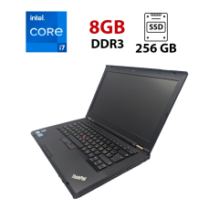 Ноутбук Lenovo ThinkPad T430 / 14" (1366x768) TN / Intel Core i7-3520M (2 (4) ядра по 2.9 - 3.6 GHz) / 8 GB DDR3 / 256 GB SSD / Intel HD Graphics 4000 / WebCam