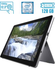 Планшет Dell Latitude 7200 2-in-1 / 12.3" (1920x1080) IPS Touch / Intel Core i3-8145U (2 (4) ядра по 2.1 - 3.9 GHz) / 4 GB DDR4 / 128 GB SSD M.2 / Intel UHD Graphics 620 / WebCam / USB 3.1 / Windows 10 лицензия
