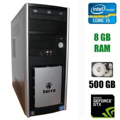 Компьютер Terra PC Tower / Intel Core i5-2320 (4 ядра по 3.0 - 3.3 GHz) / 8 GB DDR3 / 500 GB HDD / nVidia GeForce GTX 750 Ti, 2 GB GDDR5, 128-bit