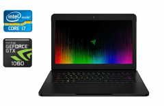 Игровой ноутбук Razer Blade RZ09-0195 / 14" (1920x1080) IPS / Intel Core i7-7700HQ (4 (8) ядра по 2.8 - 3.8 GHz) / 16 GB DDR4 / 480 GB SSD / nVidia GeForce GTX 1060, 6 GB GDDR5, 192-bit / WebCam + Беспроводная мышка