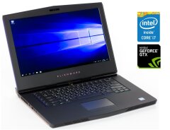 Игровой ноутбук Б-класс Dell Alienware 15 R3 / 15.6" (1920x1080) IPS / Intel Core i7-7700HQ (4 (8) ядра по 2.8 - 3.8 GHz) / 16 GB DDR4 / 500 GB SSD / nVidia GeForce GTX 1070, 8 GB GDDR5, 256-bit / WebCam