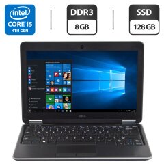 Нетбук Dell Latitude E7240 / 12.5" (1366x768) TN / Intel Core i5-4300U (2 (4) ядра по 1.9 - 2.9 GHz) / 8 GB DDR3 / 128 GB SSD / Intel HD Graphics 4400 / WebCam / HDMI