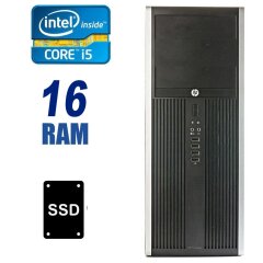 HP Compaq Elite 8200 Tower / Intel Core i5-2400 (4 ядра по 3.1 - 3.4 GHz) / 16 GB DDR3 / 120 GB SSD+500 GB HDD