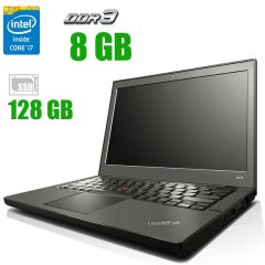 Нетбук Lenovo ThinkPad X240 / 12.5" (1366x768) IPS / Intel Core i7-4600U (2 (4) ядра по 2.1 - 3.3 GHz) / 8 GB DDR3 / 128 GB SSD / WebCam / USB 3.0 / MiniDP / усиленная батарея