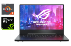 Ігровий ноутбук Б-клас Asus Zephyrus GA502D / 15.6" (1920x1080) IPS / AMD Ryzen 7 3750H (4 (8) ядер по 2.3 - 4.0 GHz) / 16 GB DDR4 / 512 GB SSD / nVidia GeForce GTX 1660 Ti, 6 GB GDDR6, 192-bit / HDMI / Windows 10