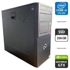 Компьютер Fujitsu Esprimo P756 E90 Tower / Intel Core i5-6400 (4 ядра по 2.7 - 3.3 GHz) / 8 GB DDR4 / 256 GB SSD / nVidia GeForce GTX 750 Ti, 2 GB GDDR5, 128-bit