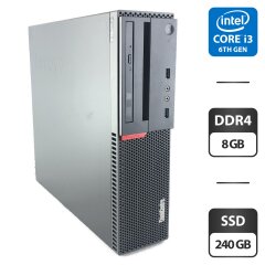 Комп'ютер Lenovo ThinkCentre M800 SFF / Intel Core i3-6100 (2 (4) ядра по 3.7 GHz) / 8 GB DDR4 / 240 GB SSD / Intel HD Graphics 530
