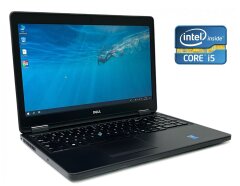Ноутбук Dell Latitude E5550 / 15.6" (1366x768) TN / Intel Core i5-5200U (2 (4) ядра по 2.2 - 2.7 GHz) / 8 GB DDR3 / 240 GB SSD / Intel HD Graphics 5500 / WebCam / Win 10 Pro