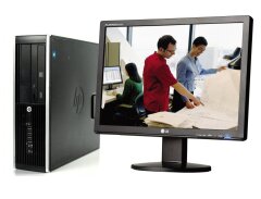 Комплект ПК Б-класс: HP Compaq 6200 Pro SFF / Intel Core i5-2500 (4 ядра по 3.3 - 3.7 GHz) / 8 GB DDR3 / 120 GB SSD / Intel HD Graphics 2000 / DVD-ROM + Монитор LG Flatron W1942S / 19" (1440x900) TN / VGA