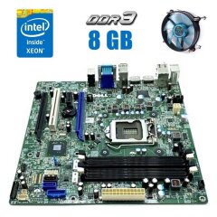 Комплект: Материнская плата Dell Optiplex 7010 MT + Intel Xeon E3-1240 v2 (4 (8) ядера по 3.4 - 3.8 GHz) (аналог Intel Core i7-3770) + 8 GB DDR3 + 256 GB SSD M.2 + Кулер Vinga Q4