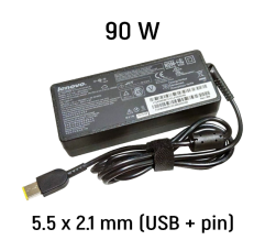 Блок питания для ноутбука Lenovo / 90 W / 20 V / 4.5 A / 5.5 x 2.1 mm (USB + pin)