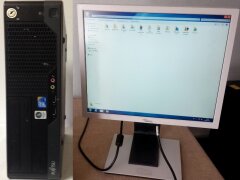 Fujitsu E5730 SFF / Intel Core 2 Quad Q6600 (4 ядра по 2.4GHz) / 6GB RAM / 160GB HDD + монитор Fujitsu P19-2 / 19' / 1280x1024