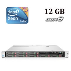 HP Proliant DL360p G8 1U / 2 процесори Intel&reg; Xeon&reg; E5-2630 (6 (12) ядер по 2.30 - 2.80 GHz) / 12 GB DDR3 / No HDD