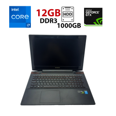Ігровий ноутбук Б-клас Lenovo Y50-70 / 15.6" (1920x1080) TN / Intel Core i7-4720HQ (4 (8) ядра по 2.6 - 3.6 GHz) / 12 GB DDR3 / 1000 GB HDD / nVidia GeForce GTX 860M, 2 GB GDDR5, 128-bit / WebCam