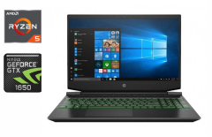 Игровой ноутбук Б-класс HP Pavilion Gaming 15-ec1073dx / 15.6" (1920x1080) IPS / AMD Ryzen 5 4600H (6 (12) ядер по 3.0 - 4.0 GHz) / 16 GB DDR4 / 512 GB SSD / nVidia GeForce GTX 1650, 4 GB GDDR6, 128-bit / WebCam / HDMI
