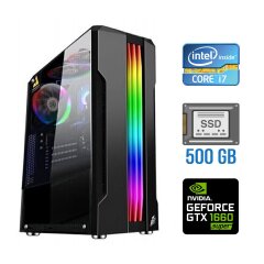 Ігровий ПК Tower / Intel Core i7-3770 (4 (8) ядра по 3.4 - 3.9 GHz) / 8 GB DDR3 / 500 GB SSD / nVidia GeForce GTX 1660 Super, 6 GB GDDR6, 192-bit / 500W