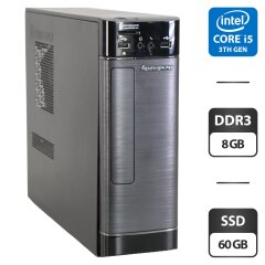 Компьютер Lenovo H520S SFF / Intel Core i5-3330 (4 ядра по 3.0 - 3.2 GHz) / 8 GB DDR3 / 60 GB SSD / Intel HD Graphics 2500