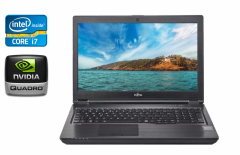 Мобільна робоча станція Б-клас Fujitsu Celsius H780 / 15.6" (1920x1080) IPS / Intel Core i7-8850H (6 (12) ядра по 2.6 - 4.3 GHz) / 16 GB DDR4 / 512 GB SSD / nVidia Quadro P2000, 4 GB GDDR5, 128-bit / WebCam / HDMI / Fingerprint