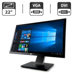 Монитор Dell Professional P2210f / 22'' (1680x1050) TN / VGA, DVI, DisplayPort, USB-Hub / VESA 100x100 + Кабель питания