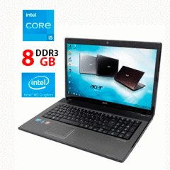 Ноутбук Acer Aspire 7741G / 17.3" (1600x900) TN / Intel Core i5-450M (2 (4) ядра по 2.4 - 2.66 GHz) / 8 GB DDR3 / 128 GB SSD / Intel HD Graphics / WebCam