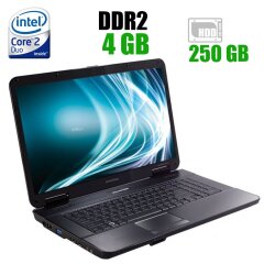 Ноутбук Acer eMachines E725 / 15.6" (1366x768) TN LED / Intel Core 2 Duo T5800 (2 ядра по 2.0 GHz) / 4 GB DDR2 / 250 GB HDD / Intel GMA Graphics 4500MHD / WebCam / Windows 7 