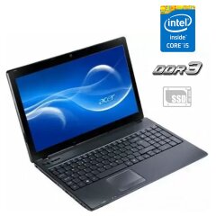 Ноутбук Б-класс Acer Aspire 5741G / 15.6" (1366x768) TN / Intel Core i5-430M (2 (4) ядра по 2.26 - 2.53 GHz) / 4 GB DDR3 / 240 GB SSD / AMD Radeon HD 5470, 512 MB DDR3, 64-bit / WebCam / DVD-ROM / АКБ не держит