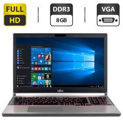 Ноутбук Б-клас Fujitsu LifeBook E754 / 15.6" (1920x1080) IPS / Intel Core i3-4000M (2 (4) ядра по 2.4 GHz) / 8 GB DDR3 / 500 GB HDD / Intel HD Graphics 4600 / WebCam / VGA