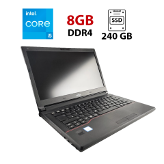 Ноутбук Fujitsu LifeBook E546 / 14" (1920x1080) IPS / Intel Core i5-6200U (2 (4) ядра по 2.3 - 2.8 GHz) / 8 GB DDR4 / 240 GB SSD / Intel HD Graphics 520 / WebCam