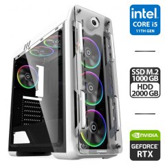 Сборка под заказ: новый игровой ПК Gamemax Optical Tower / Intel Core i5-11400F (6 (12) ядер по 2.6 - 4.4 GHz) / 32 GB DDR4 / 1000 GB SSD M.2 + 2000 GB HDD / nVidia GeForce RTX 3060, 12 GB GDDR6, 192-bit / 750W