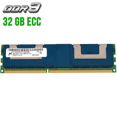 Серверная оперативная память Micron / 32 GB / 4Rx4 PC3L-10600L / DDR3 ECC / 1333 MHz