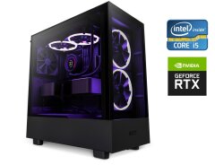 Сборка под заказ: новый игровой ПК NZXT H5 Elite Black Tower / Intel Core i5-13600KF (14 (20) ядер по 2.6 - 5.1 GHz) / 32 GB DDR5 / 2000 GB SSD / nVidia GeForce RTX 4070, 12 GB GDDR6X, 192-bit / 850W