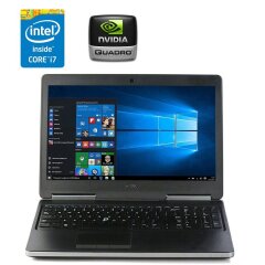 Мобильная рабочая станция Dell Precision 7520 / 15.6" (1920x1080) IPS / Intel Core i7-6820HQ (4 (8) ядра по 2.7 - 3.6 GHz) / 32 GB DDR4 / 512 GB SSD + 500 GB HDD / nVidia Quadro M1200, 4 GB GDDR5, 128-bit / WebCam