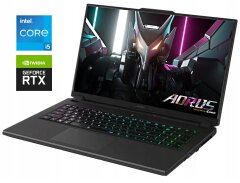Игровой ноутбук Б-класс Gigabyte Aorus 7 9KF / 17.3" (1920x1080) IPS / Intel Core i5-12500H (12 (16) ядер по 3.3 - 4.5 GHz) / 16 GB DDR4 / 512 GB SSD NVMe / nVidia GeForce RTX 4060, 8 GB GDDR6, 128-bit / WebCam