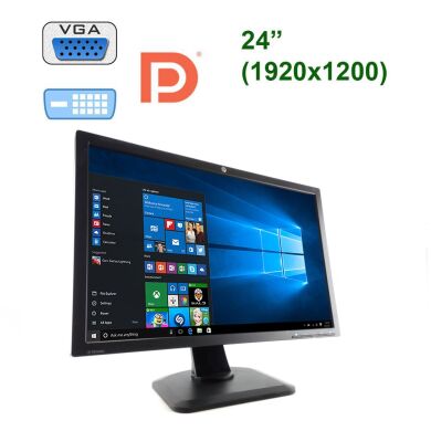 Монитор HP ZR24w / 24" (1920x1200) S-IPS / VGA, DVI, DP + Кабель питания Монитор HP ZR24w / 24" (1920x1200) S-IPS / VGA, DVI, DP + Кабель питания