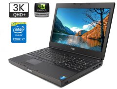 Мобильная рабочая станция Dell Precision M4800 / 15.6" (3200x1800) IPS / Intel Core i7-4800MQ (4 (8) ядра по 2.7 - 3.7 GHz) / 16 GB DDR3 / 256 GB SSD / nVidia Quadro K1100M, 2 GB GDDR5, 128-bit / WebCam / DVD-RW