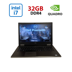 Мобильная рабочая станция Б-класс Dell Precision 7740 / 17.3" (1920x1080) IPS / Intel Core i7-9750H (6 (12) ядер по 2.6 - 4.5 GHz) / 24 GB DDR4 / 256 GB SSD / nVidia Quadro RTX 3000, 6 GB GDDR6, 192-bit / WebCam