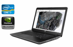 Мобильная рабочая станция HP zBook 17 G4 / 17.3" (1920x1080) IPS / Intel Core i7-7700HQ (4 (8) ядра по 2.8 - 3.8 GHz) / 32 GB DDR4 / 512 GB SSD / nVidia Quadro P3000, 6 GB GDDR5, 192-bit / WebCam / Fingerprint / Windows 10