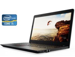 Ноутбук Lenovo ThinkPad E570 / 15.6" (1366x768) TN / Intel Core i5-7200U (2 (4) ядра по 2.5 - 3.1 GHz) / 8 GB DDR4 / 128 GB SSD + 500 GB HDD / Intel HD Graphics 620 /  WebCam / DVD-ROM / Win 10 Pro
